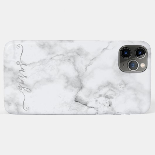 Sjabloon wit marmerpatroon Case-Mate iPhone case (Achterkant (horizontaal))
