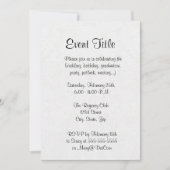 Sjabloon - witte achtergrond kaart (Voorkant)