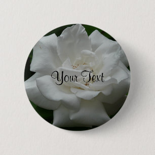 Sjabloon Witte Roos Ronde Button 5,7 Cm