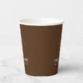 Sjabloon Zakelijke Logo Tekst Bruin Papercup Papieren Bekers (Links)