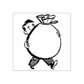 sjabloon zet jouw naam geld tassen 	rubberstempel (Afrduk)