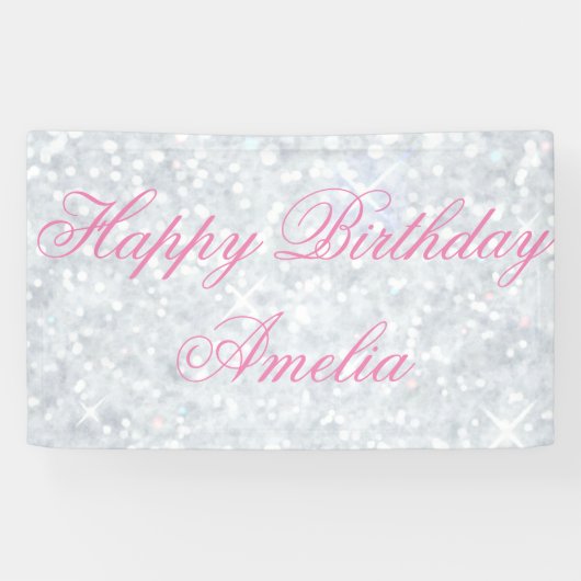 sjabloon,zilver,glitter,glanm,faux,prettige feestd spandoek (Horizontaal)