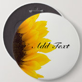 Sjabloon zonnebloemen ronde button 6,0 cm (Voorkant /achterkant)