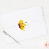 Sjabloon zonnebloemen ronde sticker (Envelop)