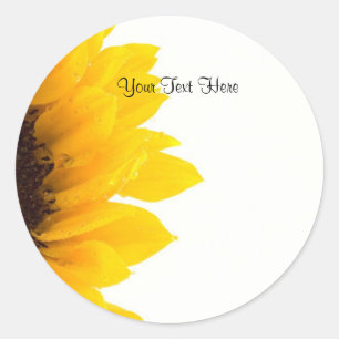 Sjabloon zonnebloemen ronde sticker