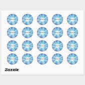 Sjabloon zonnestraalpatroon ronde sticker (Vel)