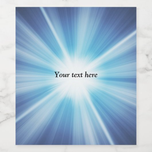 Sjabloon zonnestraalpatroon wijn etiket (Enkel label)