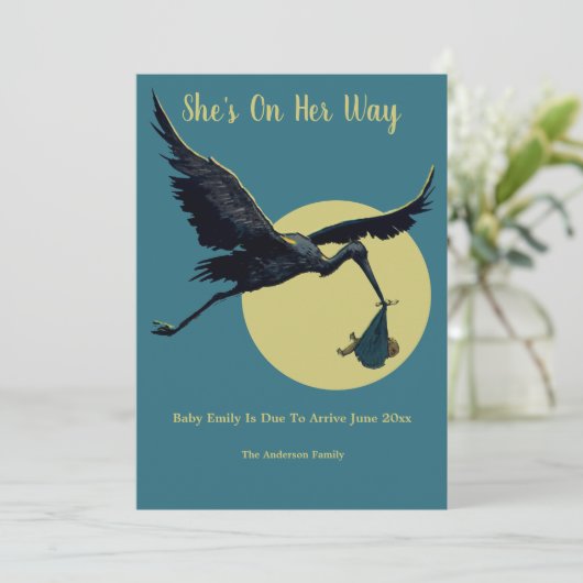 Sjabloon Zwangerschap Aankondiging van zwangersch (Staand voorkant)