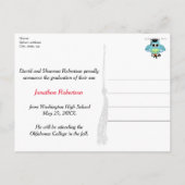 Sjabloon Zwart & Rood Afstuderen Foto (Achterkant)