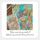 Sjabloonbevordering voor sociale media vierkante sticker (Voorkant)