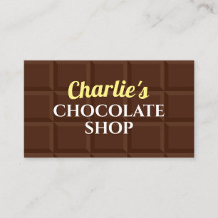 Sjabloonmodel voor bruine chocoladewinkels visitekaartje