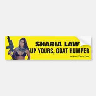Sjaria Wet? Loop naar de Maan, Geitenneuker Bumpersticker