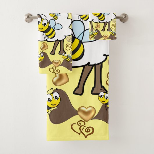 Sjeep Brown Sheep Hands Bathroom Towel sets Bad Handdoek (Insitu)