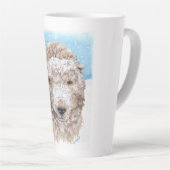 Sjeep in sneeuw latte mok (Rechterhoek)