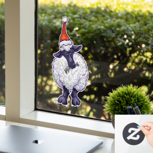 Sjeep-kerstvensterkoeling Raamsticker (Kantoor)