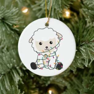 Sjeep-kerstwinter winterdieren schapen keramisch ornament