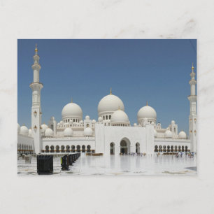 Sjeik Zayed Grote Moskee VAE Masjid Abu Dhabi Briefkaart