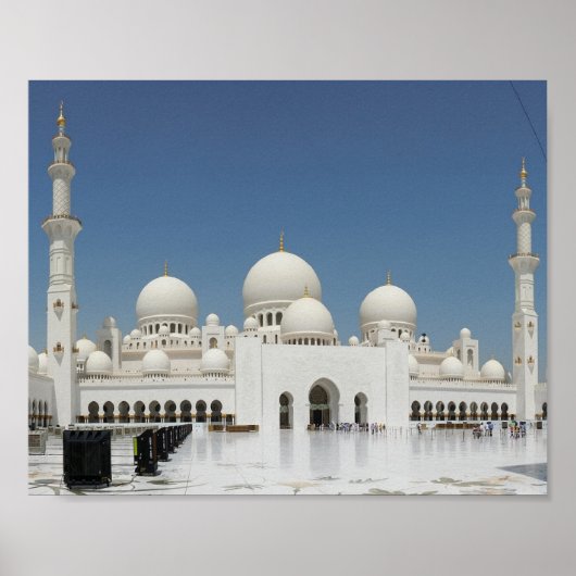 Sjeik Zayed Grote Moskee VAE Masjid Abu Dhabi Poster (Voorkant)