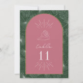 Sjell Palm Beach bruiloft Table Number Kaart (Voorkant)