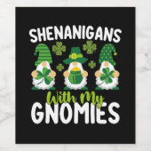 Sjenanigans met mijn gnomen worden vanaf Patrick's Wijn Etiket (Enkel label)