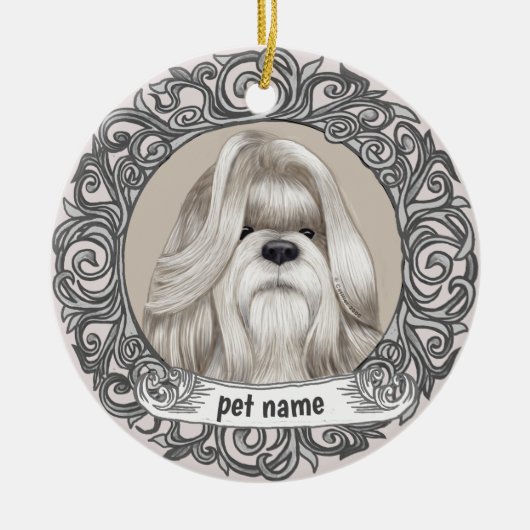 Sjerpie hond liefdevolle herinnering ornament (Voorkant)