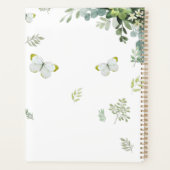 Sjieke Eucalyptus Groene Bladeren Smaragd Bruiloft Planner (Achterkant)