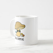 Sjitake gebeurt schamele paddenstoel koffiemok (Voorkant links)