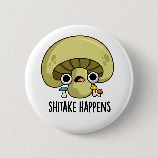 Sjitake gebeurt schamele paddenstoel ronde button 5,7 cm (Voorkant)