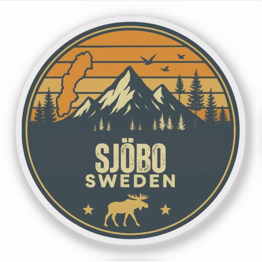 Sjöbo, Zweden Sverige Sticker (Voorkant)