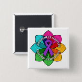 Sjoenniter Syndrome Awareness Matals Vierkante Button 5,1 Cm (Voorkant /achterkant)
