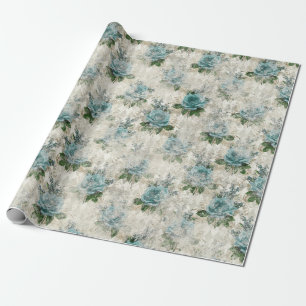 Sjofele Bloem Aqua Serie Ontwerp 2 Cadeaupapier