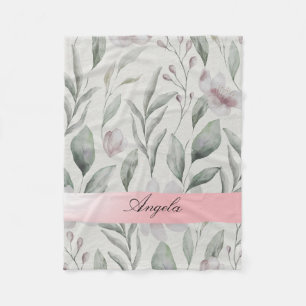 Sjofele Blos  Bloemen Fleece Deken