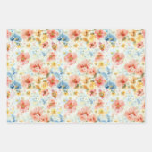 Sjofele Boho Wilde Bloemen Elegante Kleurrijke Blo Inpakpapier Vel (Voorkant)