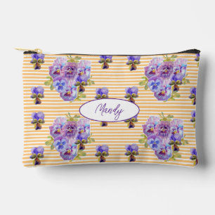 Sjofele Chic Bloem Violet Geel Paars Viola Meisjes Etui