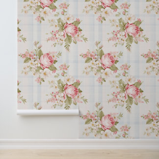 Sjofele chic bloempatroon behang