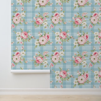 Sjofele chic bloempatroon behang