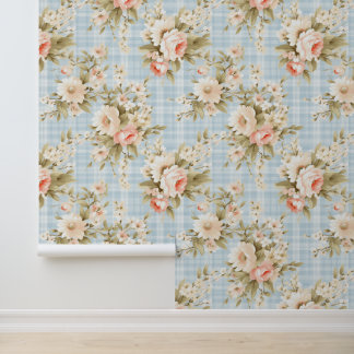 Sjofele chic bloempatroon behang