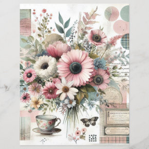 Sjofele chic cottage core collage plakboek journaa