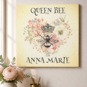 Sjofele Chic Kroon Bij Gepersonaliseerde Canvaspri Canvas Afdruk