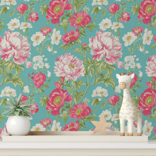 Sjofele Chic Roze Bloemige Peel en Stick Behang