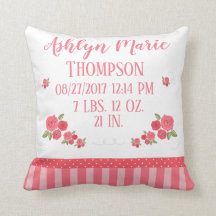 Sjofele Chic Roze Witte Bloem Geboorte Stats