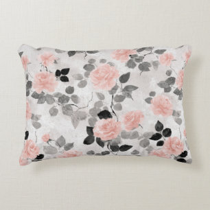 Sjofele Chic Vintage Bloemige Roze Rozen Elegant Accent Kussen