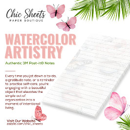 Sjofele Chic Waterverf Kunstzinnig Ontwerp 3M Post-it® Notes