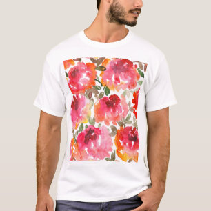 Sjofele rode rozen, naadloos patroon. t-shirt