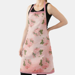 Sjofele Roze Bloemenserie Ontwerp 1 Schort