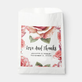 Sjofele Roze Roos Bedankzakje