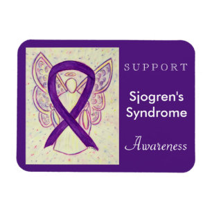 Sjogren's Syndrome Awareness Ribbon Angel Magnet Magneet