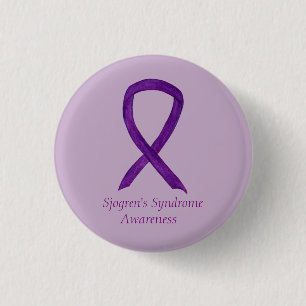 Sjogren's Syndrome Awareness Ribbon Custom Art Pin Ronde Button 3,2 Cm