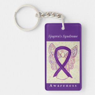 Sjogren's Syndrome Awareness Ribbon Sleutelhanger