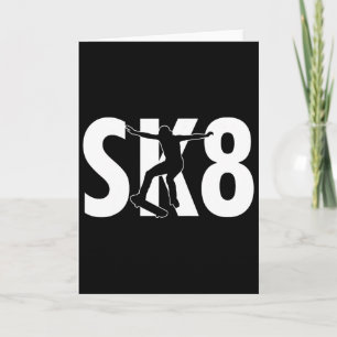 Sk8 Cool Skateboard Ontwerp Skateboarden Trucs Sk Kaart